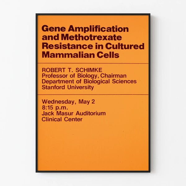 Vintage scientific poster on gene amplification and methotrexate resistance