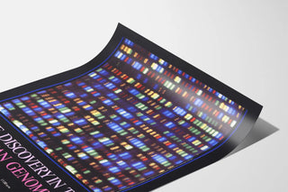 Artistic Poster: Discovery of Genes in the Human Genome