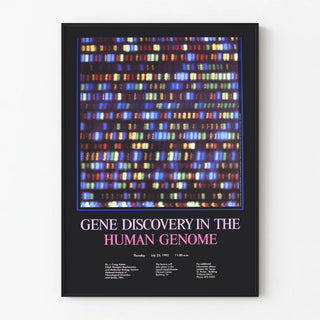 Artistic Poster: Discovery of Genes in the Human Genome