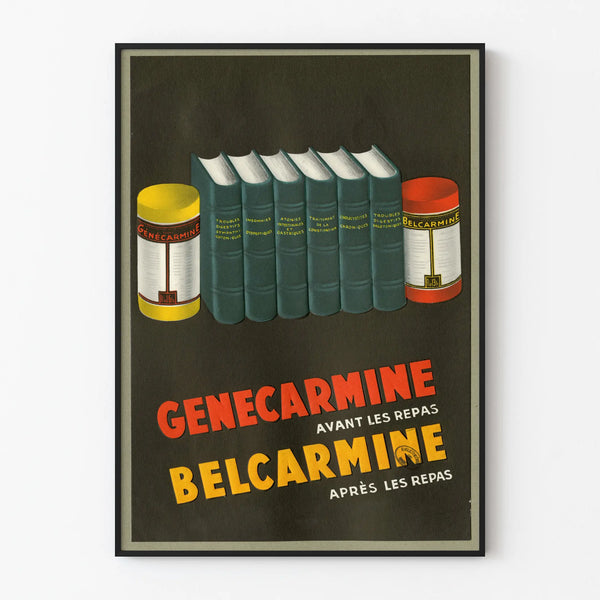 Vintage advertising poster Genecarmine Belcarmine