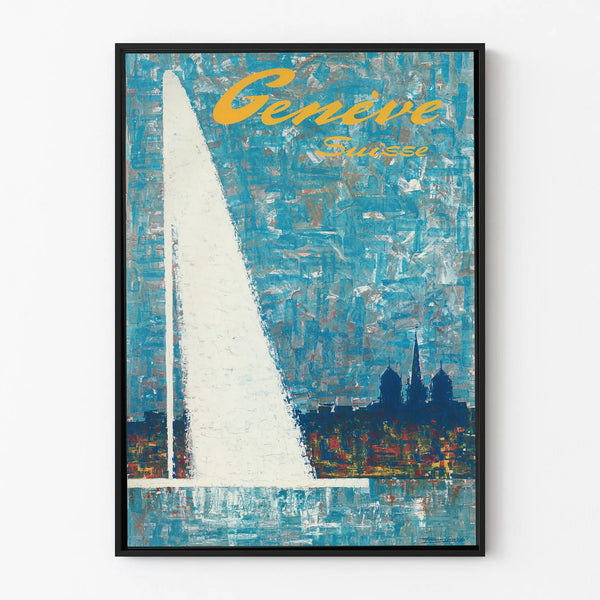 Decorative poster Geneva Switzerland vintage style wall art