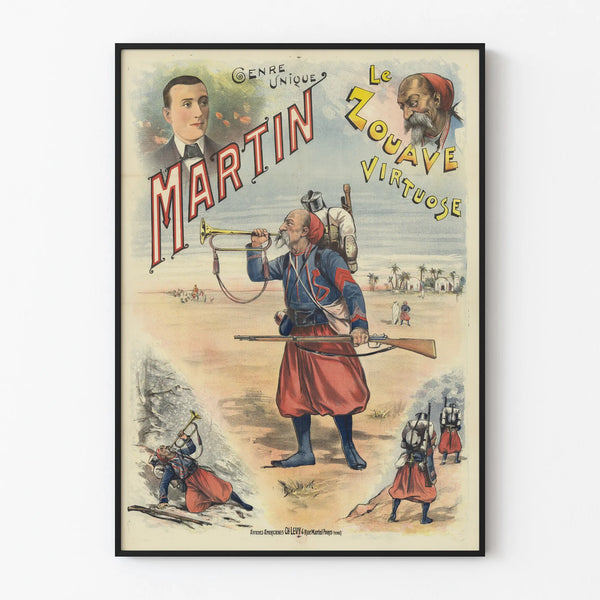 Vintage poster Le Zouave Virtuoso Martin - Retro wall decoration