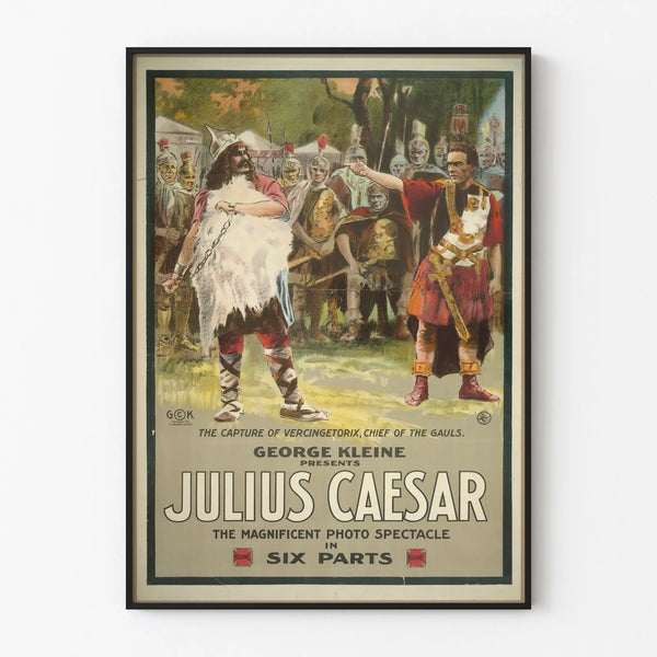 Vintage poster of Julius Caesar spectacle in six parts