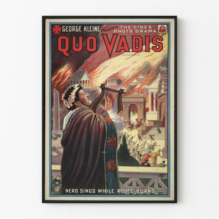 Vintage poster Quo Vadis – Nero sings during the burning of Rome