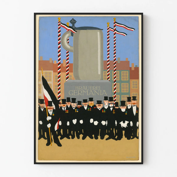 Vintage poster Brewery Germania wall decoration beer