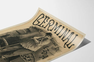Vintage poster Germinal - Social novel by E. Zola