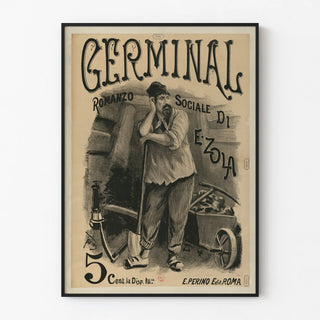 Vintage poster Germinal - Social novel by E. Zola