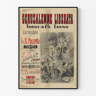 Vintage Poster Jerusalem Delivered by Torquato Tasso - Illustration G.B. Piazzetta
