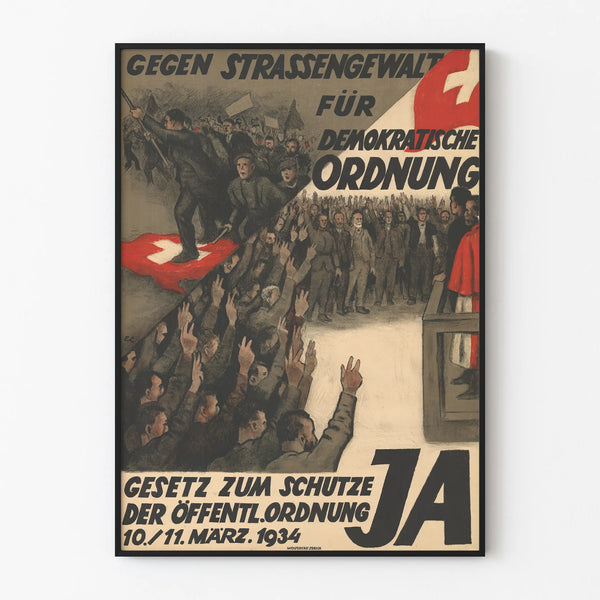 German Vintage Poster for Public Order Protection