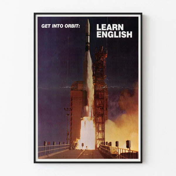 Decorative Poster Rocket - Learn English with Space Style