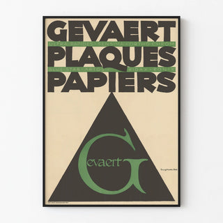 Vintage Geometric Poster Gevaert Plates Papers