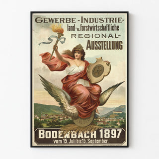Vintage Poster for the Industry and Agriculture Exhibition Bodenbach 1897