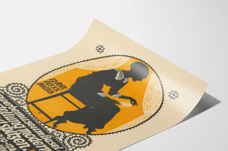 Vintage poster for hand-stitched lace exhibition Museum Basel