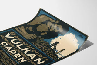 Vintage poster Vulkan Westerwald coal lignite