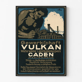 Vintage poster Vulkan Westerwald coal lignite