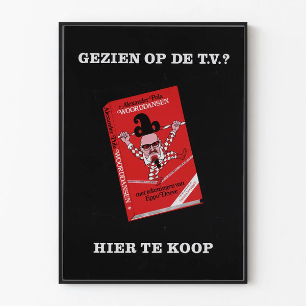 Vintage Advertising Poster for Book Woorddansen by Alexander Pola