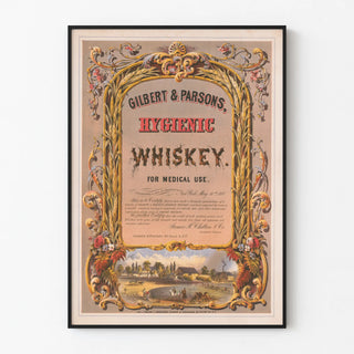 Vintage Poster Gilbert & Parsons Hygienic Whiskey Medical