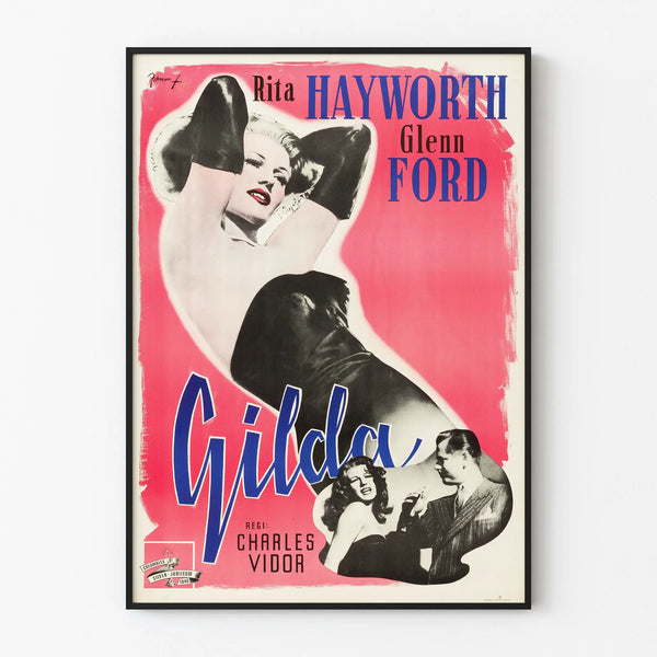 Vintage Gilda poster featuring Rita Hayworth for wall decoration