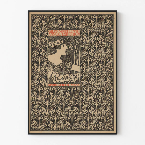 Vintage decorative poster Gill's Nineteenth Annual Exhibition 1886