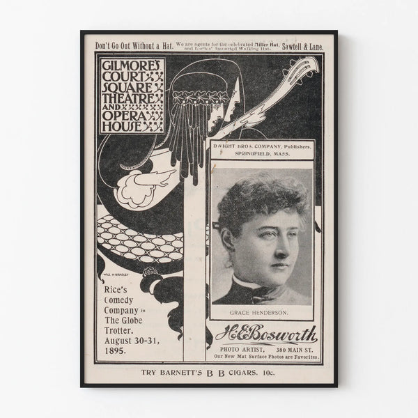 Vintage poster of Gilmore's Court Square Opera House Theatre 1895