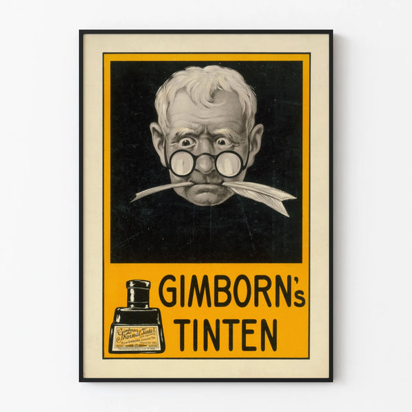 Vintage Gimborn's Tinten decorative ink poster