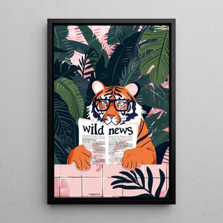 Tiger and Wild News Table - Jungle and Fantasy