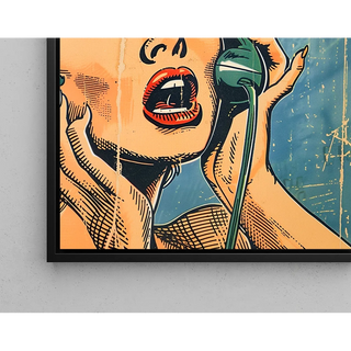 Pop Art Painting - Surprise on the Phone | Art print Wall Decoration Painting poster copy