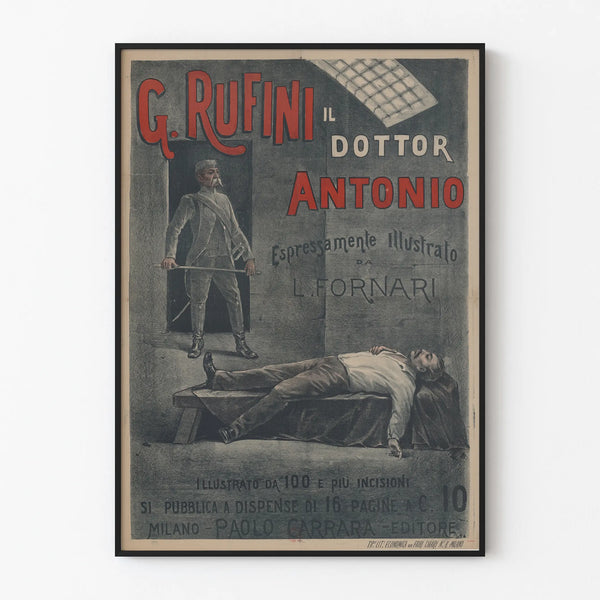 Vintage poster Il Dottor Antonio illustrated by L. Fornari