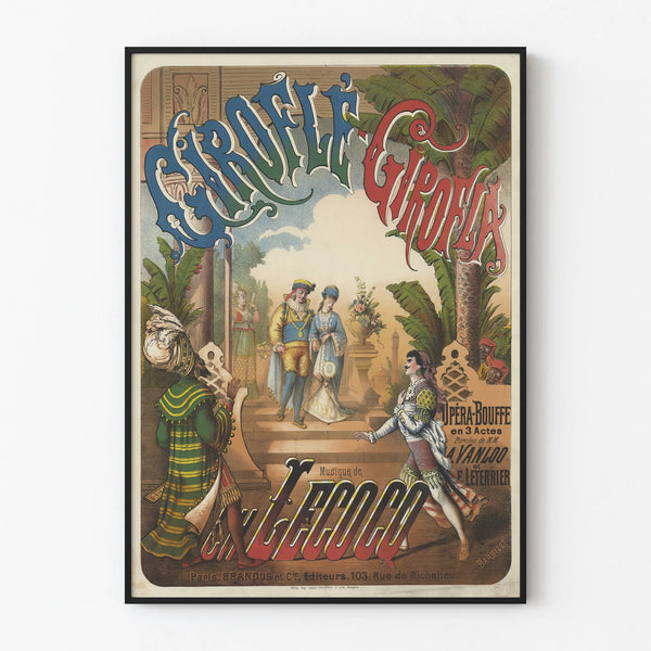 Vintage poster of the operetta Giroflé-Girofla - Theatrical wall decoration