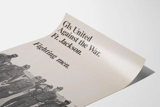 Vintage Anti-War Poster GI United Against the War