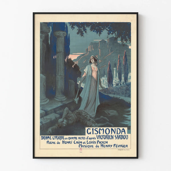 Decorative poster Gismonda - Lyric drama in four acts