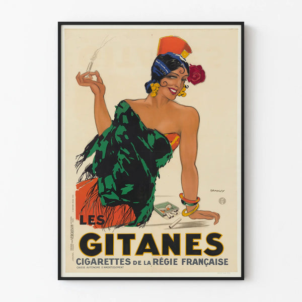 Vintage poster Les Gitanes Cigarettes of the French Régie