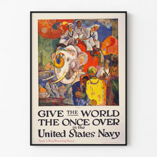 Recruitment Poster for the US Navy Voyage to India