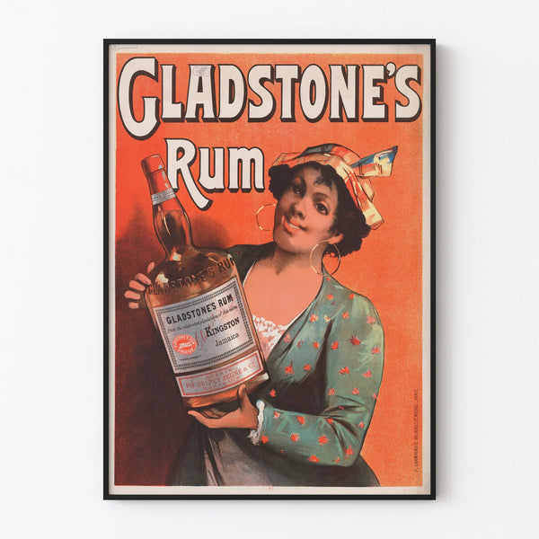 Vintage Gladstone's Rum Poster for Wall Decoration