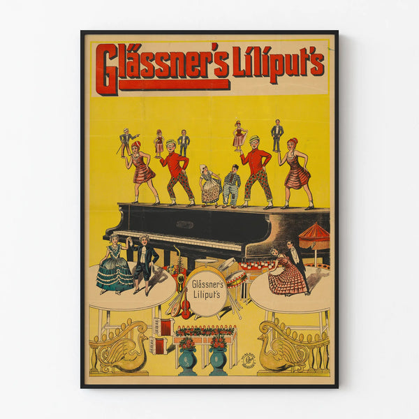 Vintage Poster Glässner's Liliput's for wall decoration