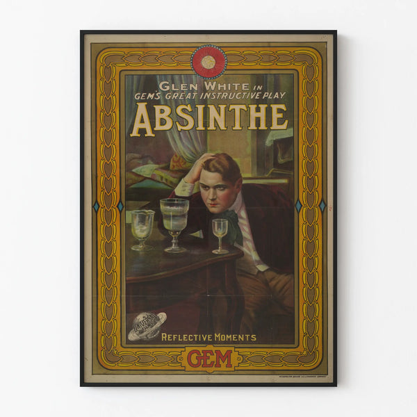 Vintage Absinthe Poster - Retro Wall Decoration Reflective Moments