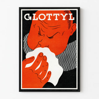 Vintage Glottyl Poster - Retro Advertising Illustration