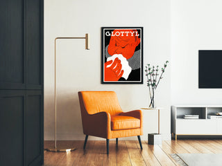 Vintage Glottyl Poster - Retro Advertising Illustration