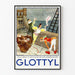 Vintage Glottyl Poster with Humorous Illustration