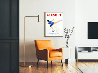 Vintage poster Gluxium - Artistic skating and mineral balance