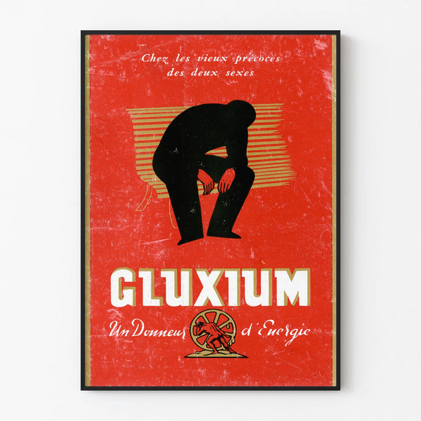 Vintage Gluxium Poster - Retro Energizing Wall Decoration