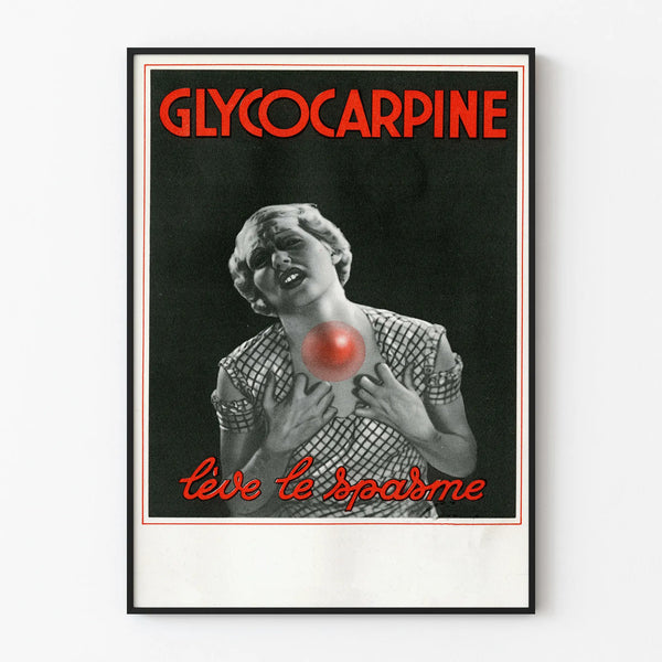 Vintage Glycocarpine Poster Medical Wall Decoration Retro