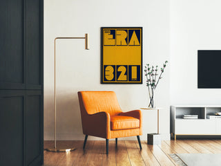 Graphic Poster Go Era 3 2 1 in Blue and Yellow