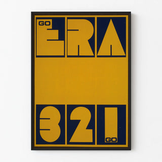 Graphic Poster Go Era 3 2 1 in Blue and Yellow