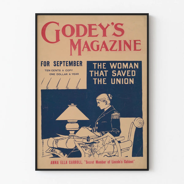 Vintage Magazine Poster Godey's on Anna Ella Carroll