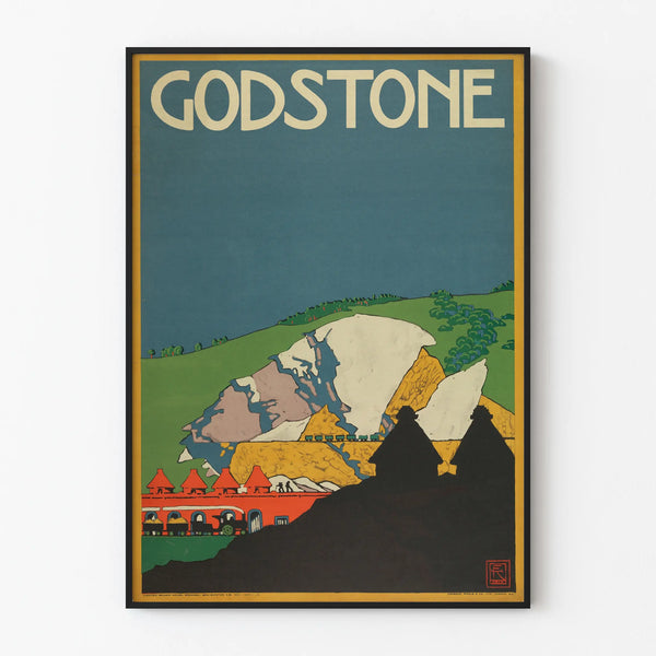 Vintage Godstone London poster wall decoration