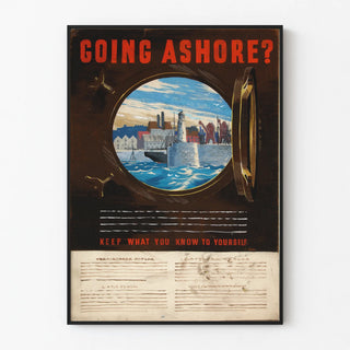 Vintage Poster of a Port View Through a Porthole