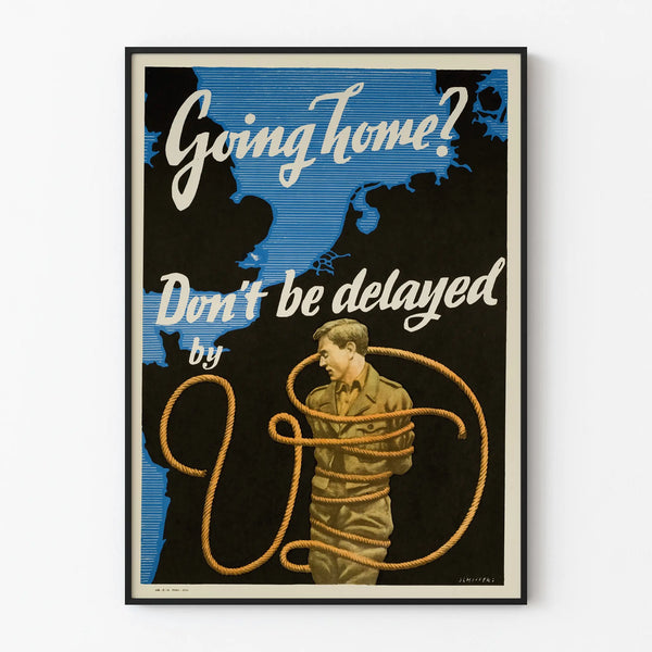 Vintage Going Home Poster - War and Resistance Wall Decoration