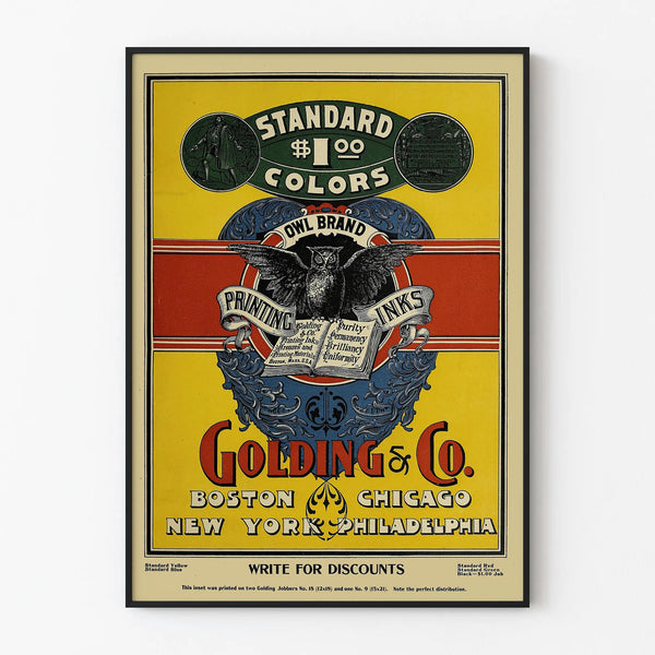 Vintage advertising poster Golding & Co - Retro wall decoration