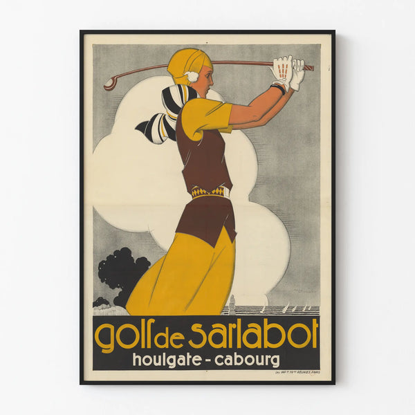 Vintage poster of Sarlabot golf - Sports wall decoration